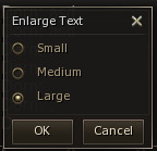 Enlarge Text
